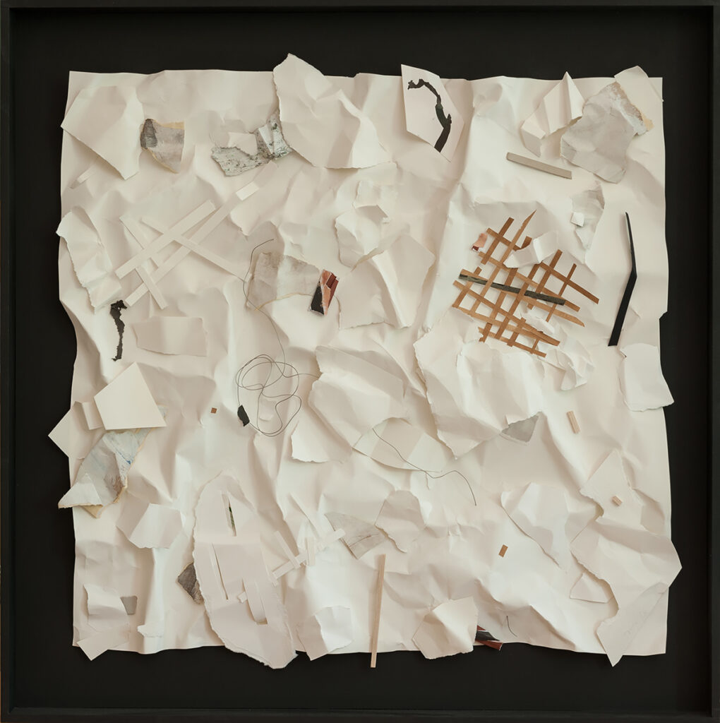 Espai saturat – 80 x 80 cm Tècnica mixta sobre paper.