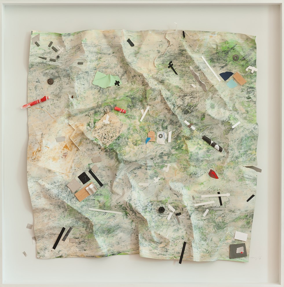 Invasió subtil – 80 x 80 cm Tècnica mixta sobre paper.